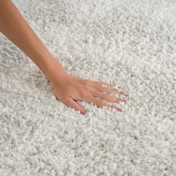 Nourison Modern Shag Ivory Grey Indoor Only Abstract Rug MMD04