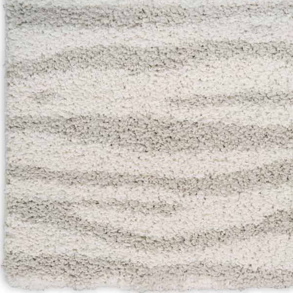 nourison Modern Shag Ivory Grey Indoor only Abstract Rug MMD05