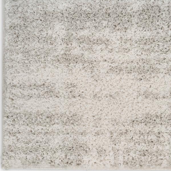 nourison Modern Shag Ivory Grey Indoor only Abstract Rug MMD04