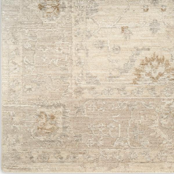 nourison Moonlit Ivory Grey Indoor only Persian Rug MLI01