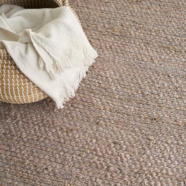 Nourison Natural Jute Grey Indoor Only Solid Rug NJT01