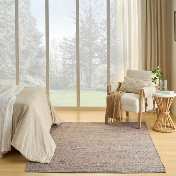 nourison Natural Jute Grey Indoor only Solid Rug NJT01