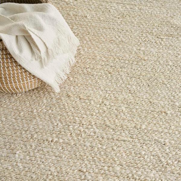Nourison Natural Jute Ivory Indoor Only Solid Rug NJT01