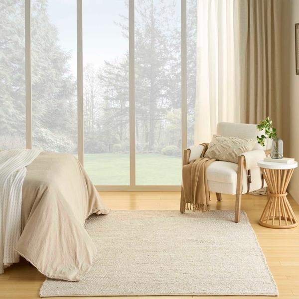 nourison Natural Jute Ivory Indoor only Solid Rug NJT01
