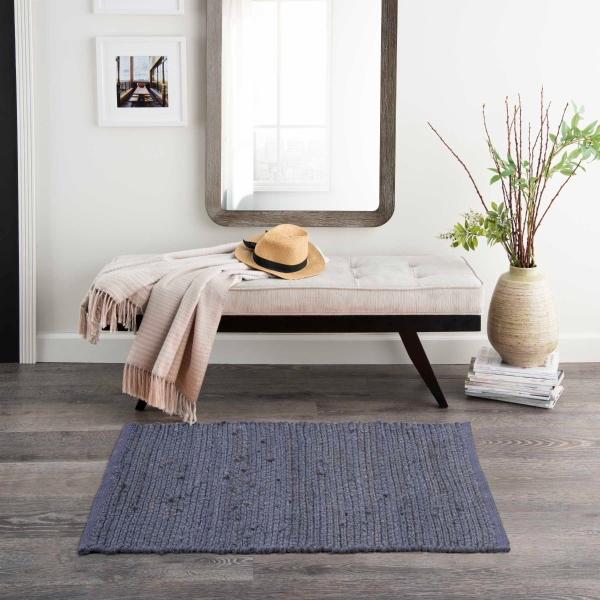 Nourison Natural Jute Navy Indoor Only Solid Rug NJT01