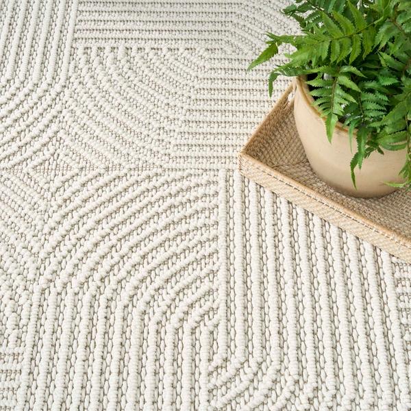 Nourison Natural Texture Ivory Indoor Only Geometric Rug NTX02