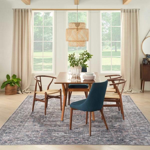Nourison New Concept Washables Grey Indoor Only Persian Rug SR101