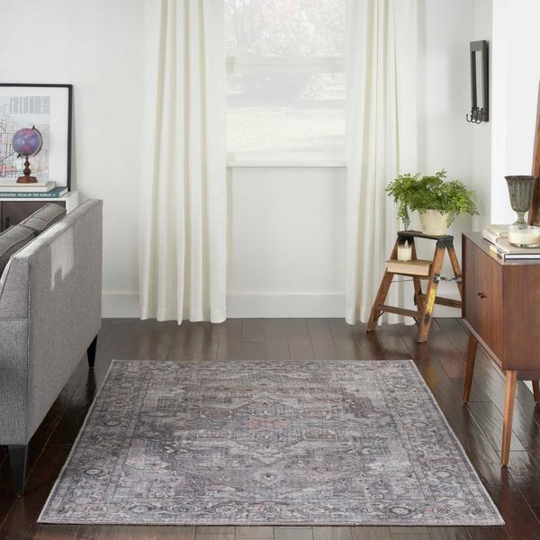 Nourison New Concept Washables Grey Indoor Only Persian Rug SR101