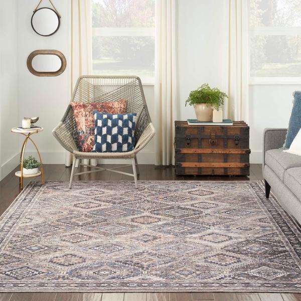 Nourison New Concept Washables Ivory Latte Indoor Only Persian Rug SR103