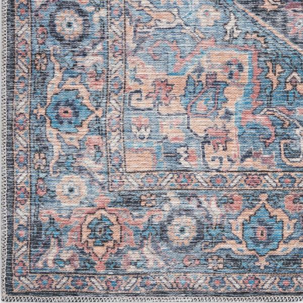 nourison New Concept Washables Light Blue Multicolor Indoor only Persian Rug SR101