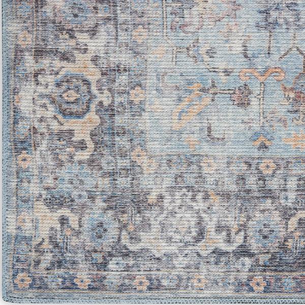 nourison New Concept Washables Light Grey Blue Indoor only Persian Rug SR104