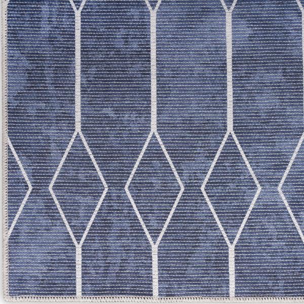 nourison New Concept Washables Navy Indoor only Geometric Rug SR107