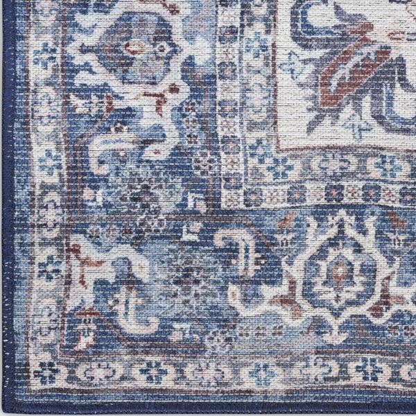nourison New Concept Washables Navy Ivory Indoor only Persian Rug SR104