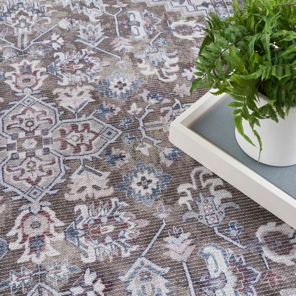 Nourison New Concept Washables Olive Ivory Indoor Only Persian Rug SR104