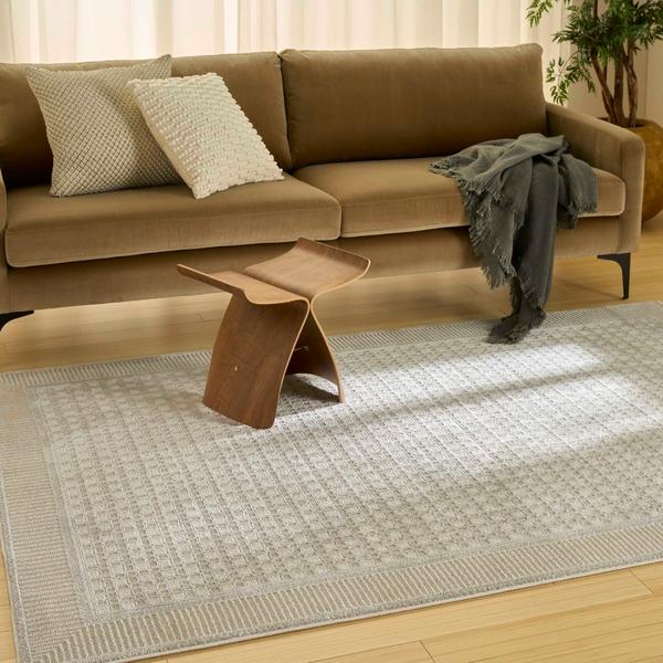 Nourison Nordic Beige Indoor Only Geometric Rug NRC03