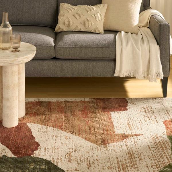 Nourison Nordic Beige Multi Indoor Only Abstract Rug NRC18
