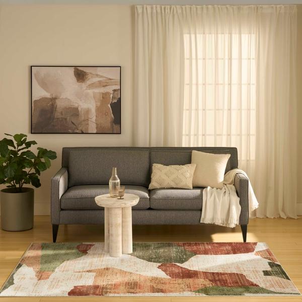 Nourison Nordic Beige Multi Indoor Only Abstract Rug NRC18