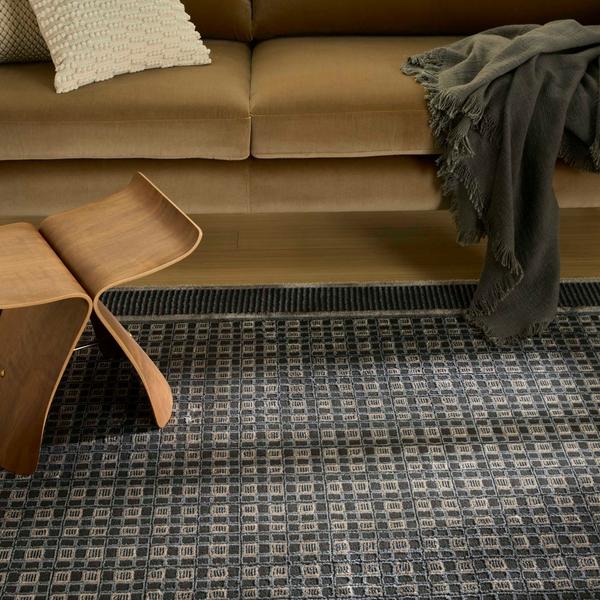 Nourison Nordic Black Taupe Indoor Only Geometric Rug NRC03