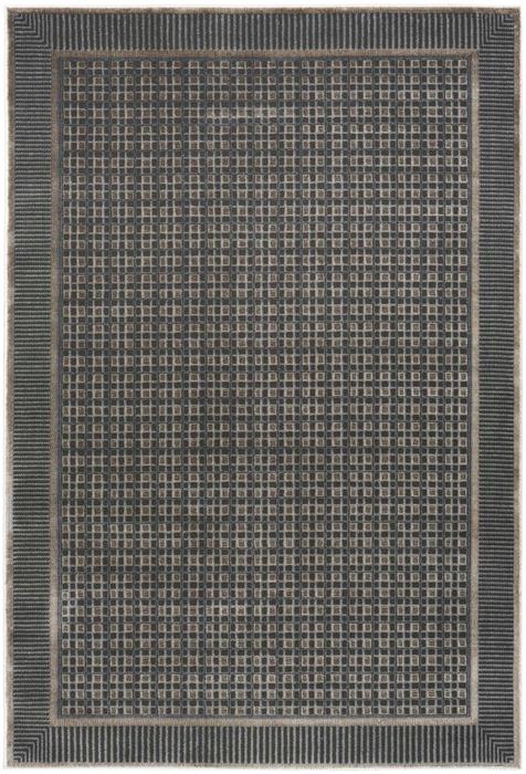 Nourison Nordic Black Taupe Indoor Only Geometric Rug NRC03