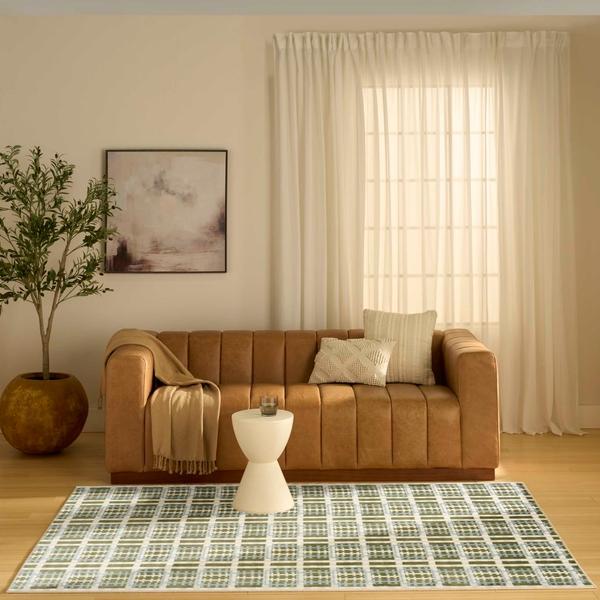 Nourison Nordic Blue Green Indoor Only Geometric Rug NRC08