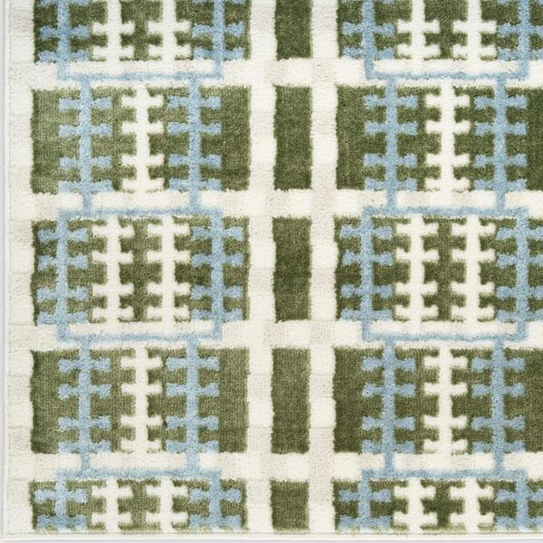 nourison Nordic Blue Green Indoor only Geometric Rug NRC08