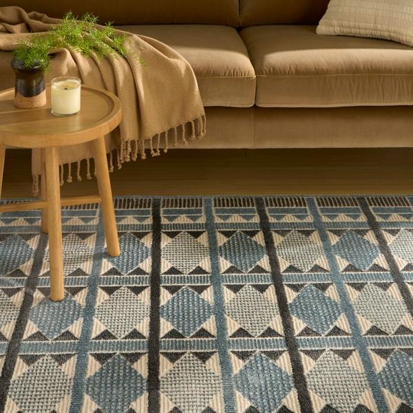 Nourison Nordic Blue Indoor Only Geometric Rug NRC06