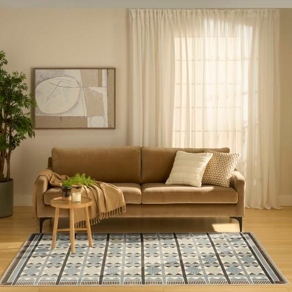 Nourison Nordic Blue Indoor Only Geometric Rug NRC06