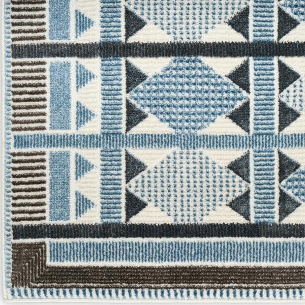 nourison Nordic Blue Indoor only Geometric Rug NRC06