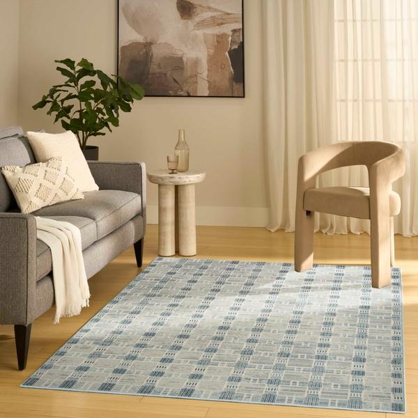Nourison Nordic Blue Indoor Only Geometric Rug NRC14