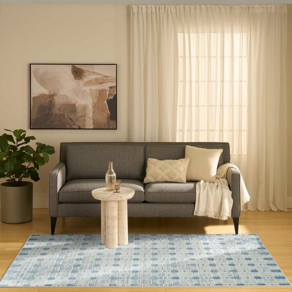 Nourison Nordic Blue Indoor Only Geometric Rug NRC14