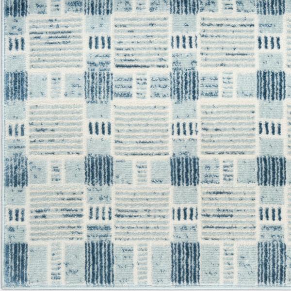 nourison Nordic Blue Indoor only Geometric Rug NRC14