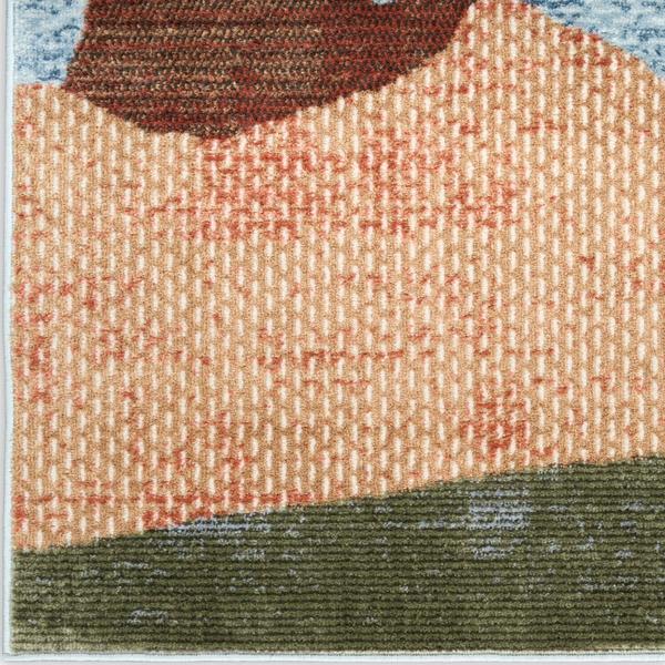 nourison Nordic Blue Multicolor Indoor only Abstract Rug NRC18