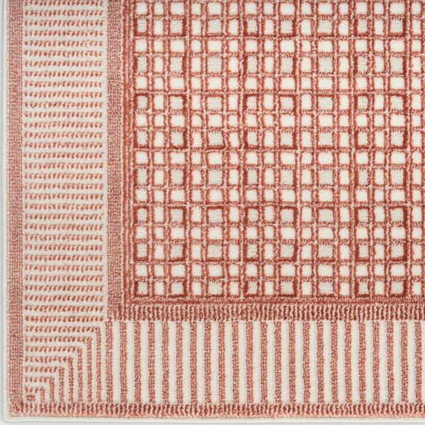 nourison Nordic Brick Ivory Indoor only Geometric Rug NRC03