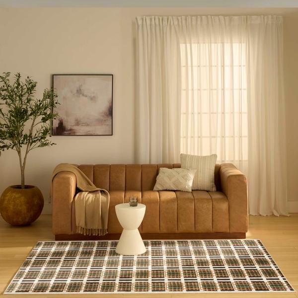 Nourison Nordic Charcoal Multicolor Indoor Only Geometric Rug NRC08