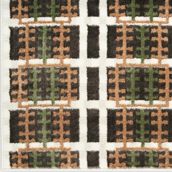 nourison Nordic Charcoal Multicolor Indoor only Geometric Rug NRC08