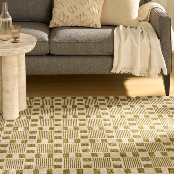 Nourison Nordic Green Indoor Only Geometric Rug NRC13