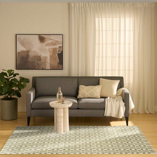 Nourison Nordic Green Indoor Only Geometric Rug NRC13