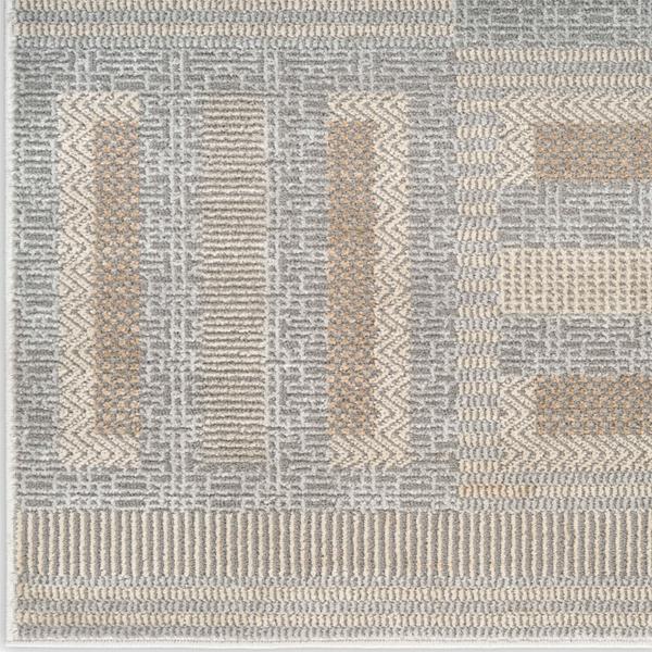 nourison Nordic Grey Multicolor Indoor only Abstract Rug NRC11