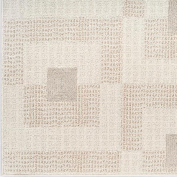 nourison Nordic Ivory Beige Indoor only Geometric Rug NRC05
