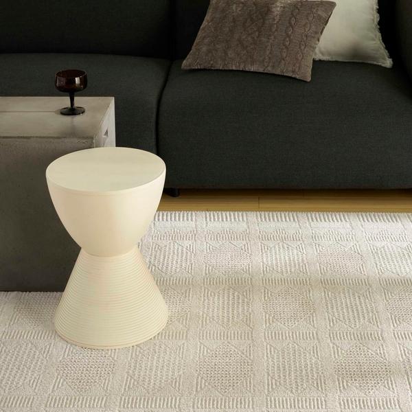 Nourison Nordic Ivory Beige Indoor Only Geometric Rug NRC06
