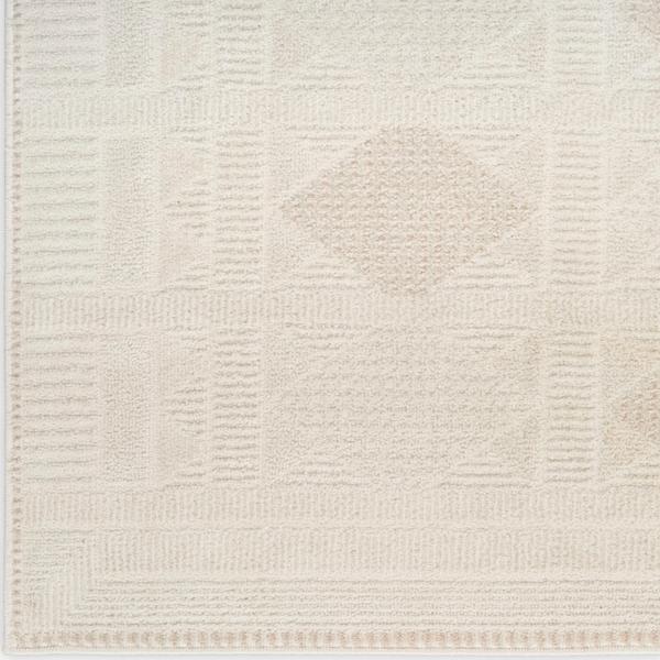 nourison Nordic Ivory Beige Indoor only Geometric Rug NRC06