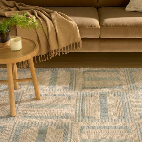 Nourison Nordic Ivory Blue Indoor Only Geometric Rug NRC11