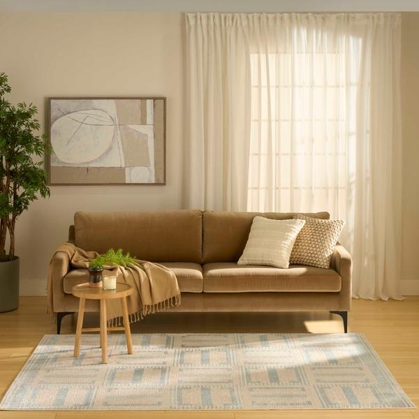 Nourison Nordic Ivory Blue Indoor Only Geometric Rug NRC11