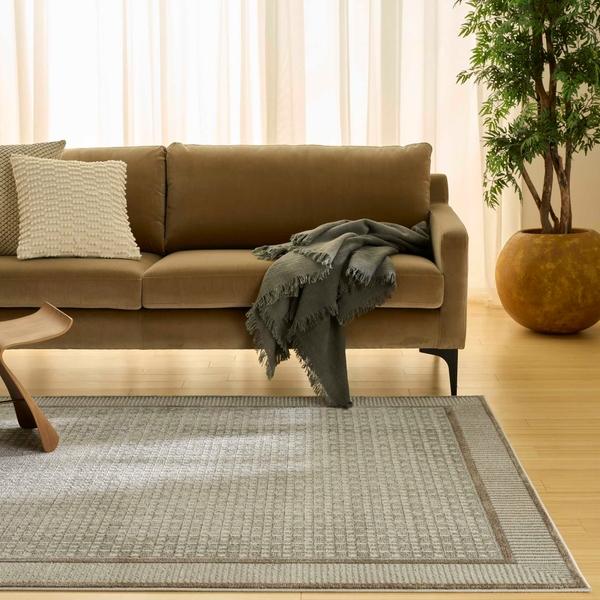 Nourison Nordic Ivory Grey Indoor Only Geometric Rug NRC03