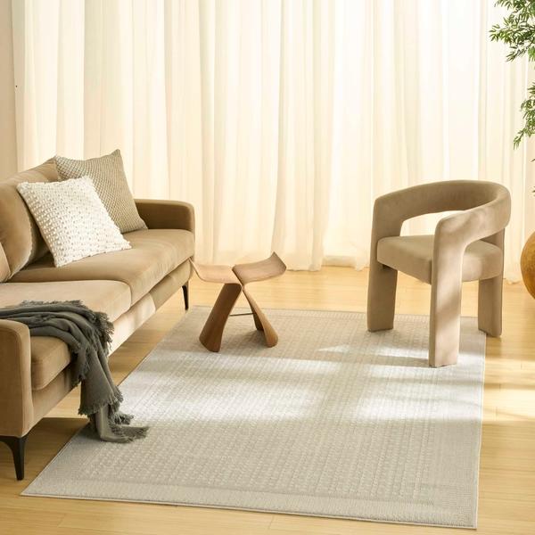 nourison Nordic Ivory Indoor only Geometric Rug NRC03