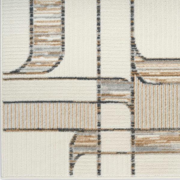 nourison Nordic Ivory Multicolor Indoor only Abstract Rug NRC17