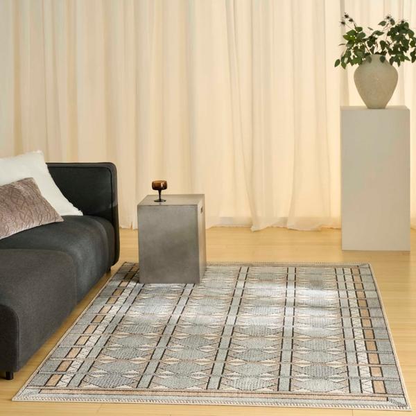 Nourison Nordic Ivory Multicolor Indoor Only Geometric Rug NRC06