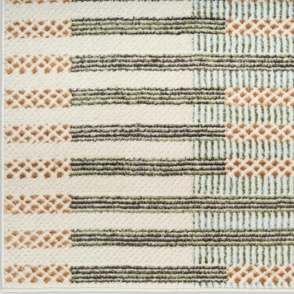 nourison Nordic Ivory Multicolor Indoor only Geometric Rug NRC15