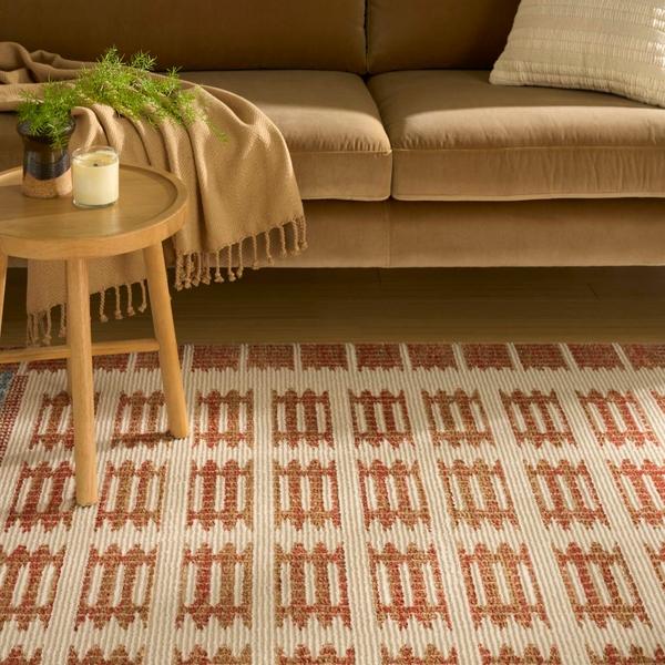 Nourison Nordic Ivory Rust Indoor Only Geometric Rug NRC16