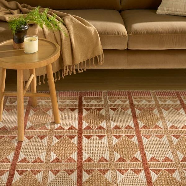 Nourison Nordic Rust Indoor Only Geometric Rug NRC06